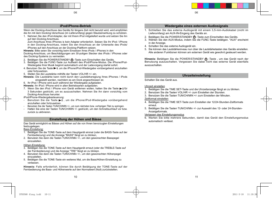 Lenco IPD-3560 User Manual | Page 13 / 35