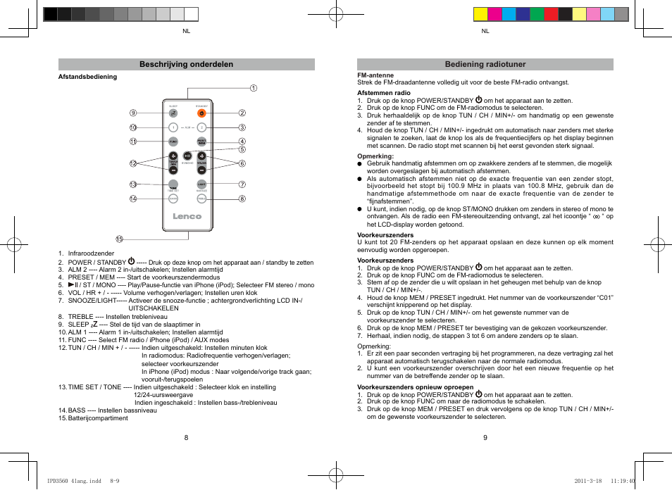 Lenco IPD-3560 User Manual | Page 19 / 35