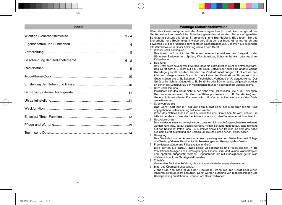 Lenco IPD-3560 User Manual | Page 9 / 35