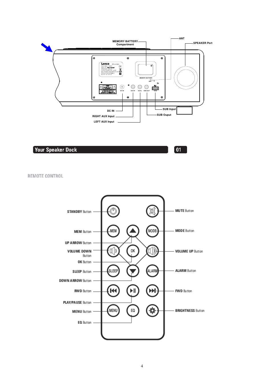 Lenco IPD-4100 User Manual | Page 5 / 17