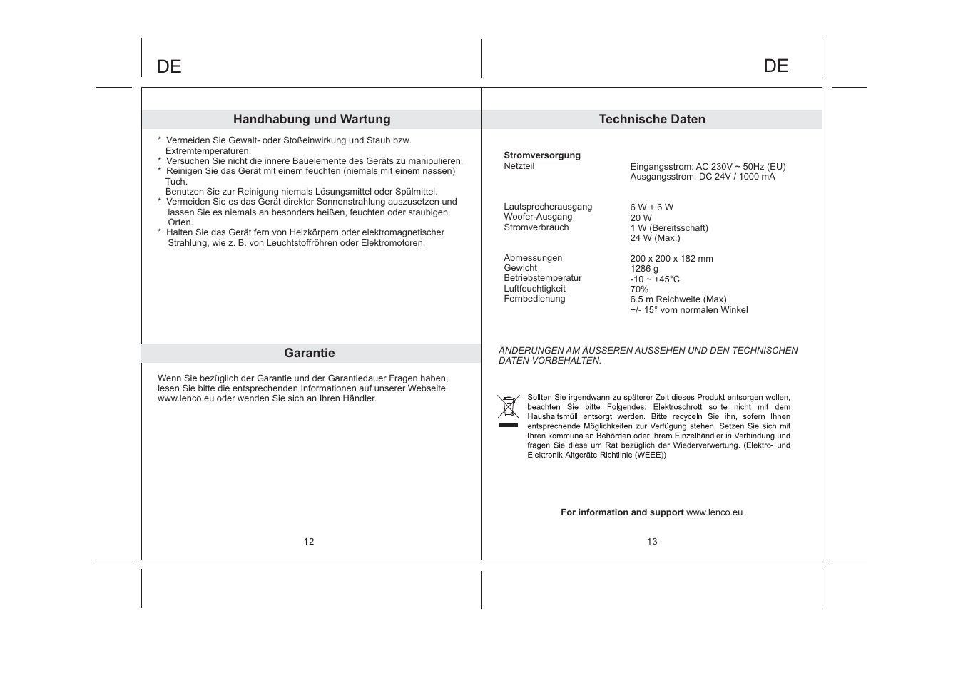 Lenco IPD-4200 User Manual | Page 14 / 34