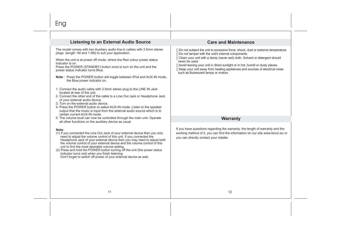 Lenco IPD-4200 User Manual | Page 7 / 34