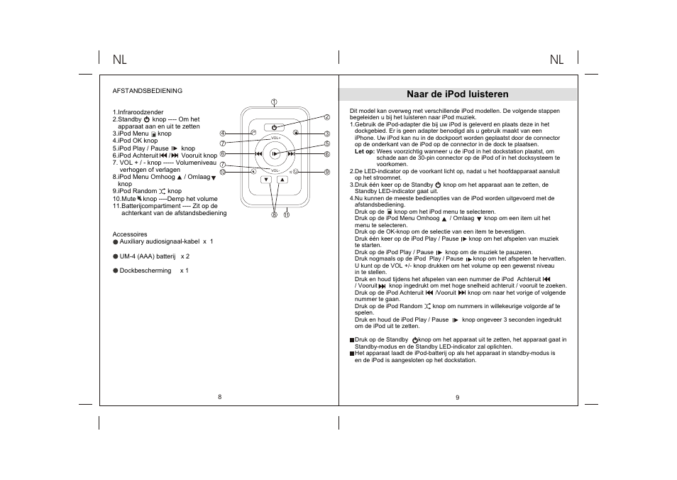 Ò³ãæ 17, Naar de ipod luisteren | Lenco IPD-4300 User Manual | Page 17 / 30