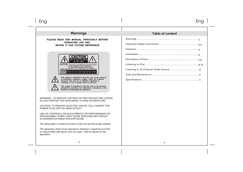 Lenco IPD-4300 User Manual | Page 2 / 30