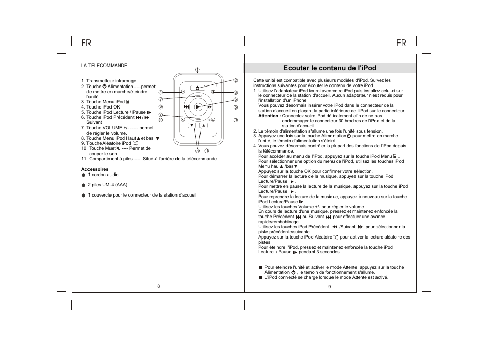 Ò³ãæ 23, Ecouter le contenu de l'ipod | Lenco IPD-4300 User Manual | Page 23 / 30