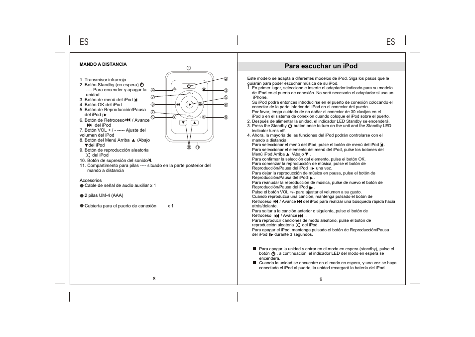Ò³ãæ 29, Para escuchar un ipod | Lenco IPD-4300 User Manual | Page 29 / 30