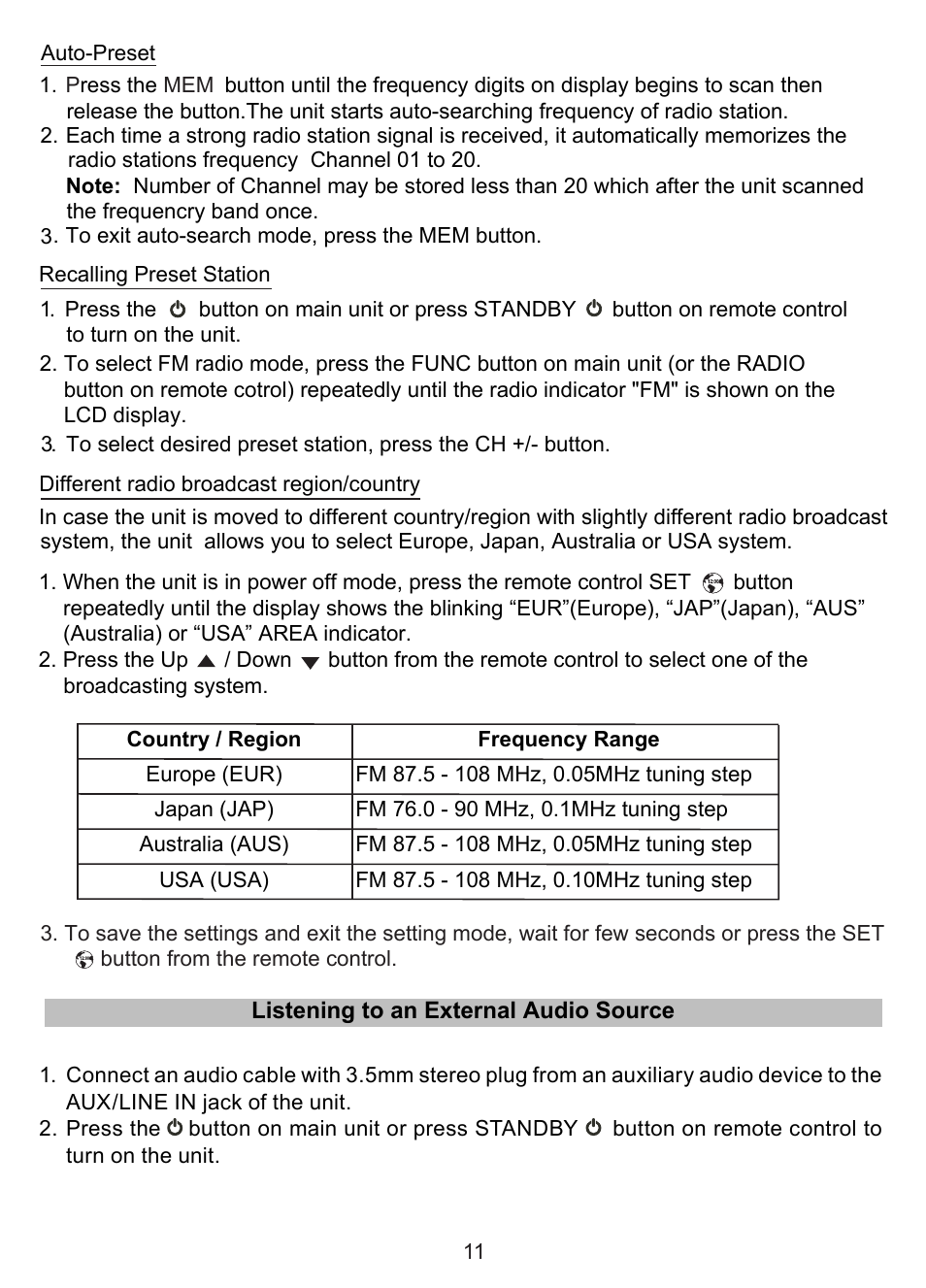 Lenco IPD-4600 User Manual | Page 11 / 88