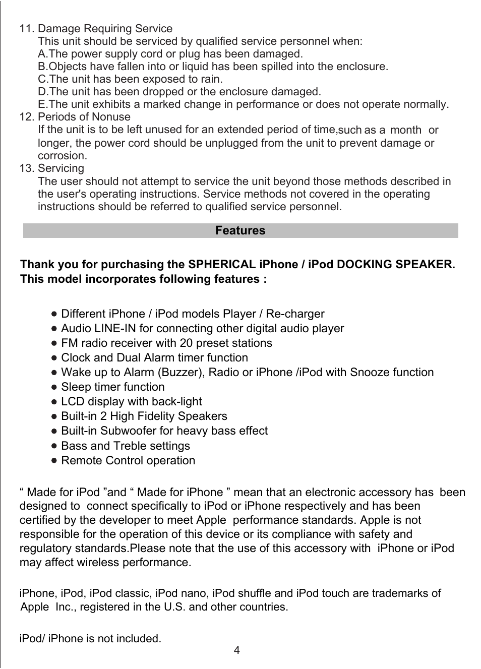 Lenco IPD-4600 User Manual | Page 4 / 88