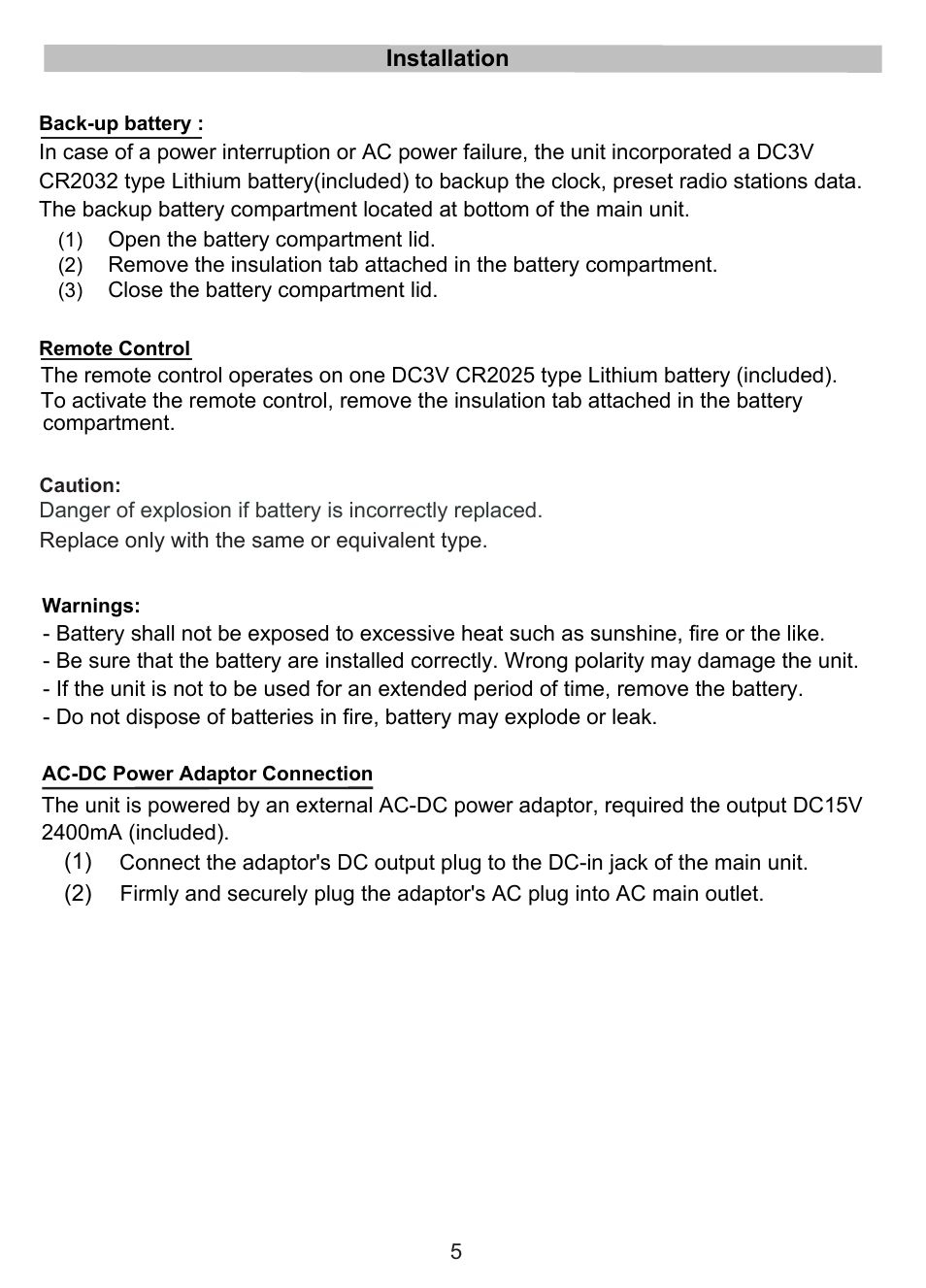 Lenco IPD-4600 User Manual | Page 5 / 88