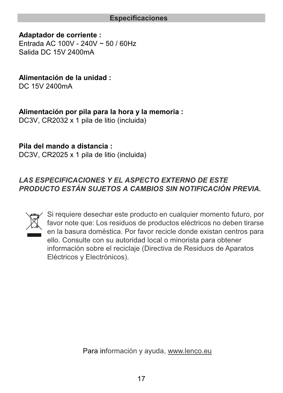 Lenco IPD-4600 User Manual | Page 87 / 88