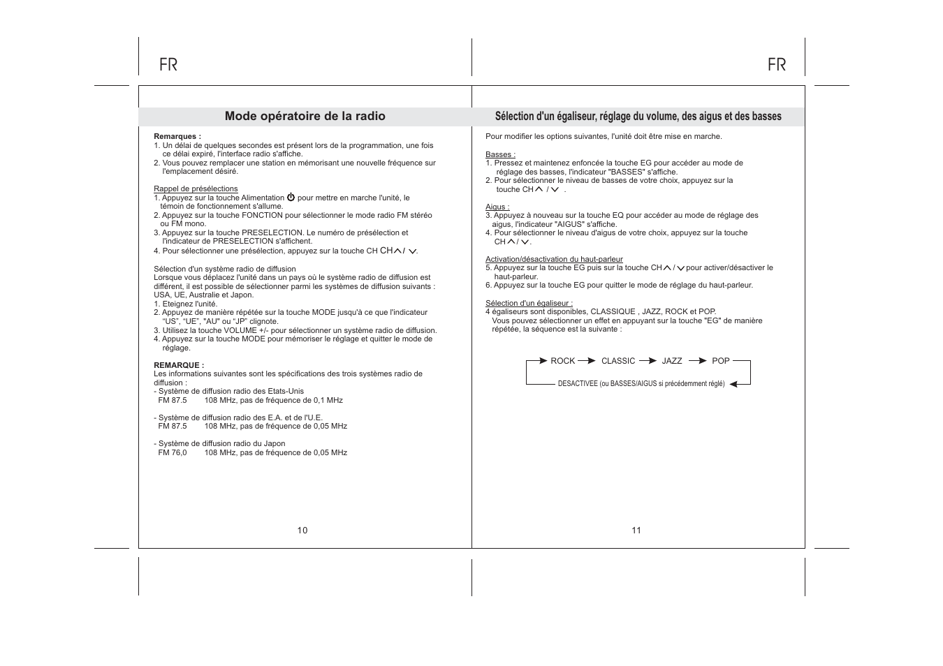 Mode opératoire de la radio | Lenco IPD-5100 User Manual | Page 30 / 40