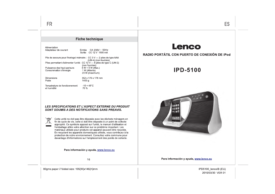 Lenco IPD-5100 User Manual | Page 33 / 40