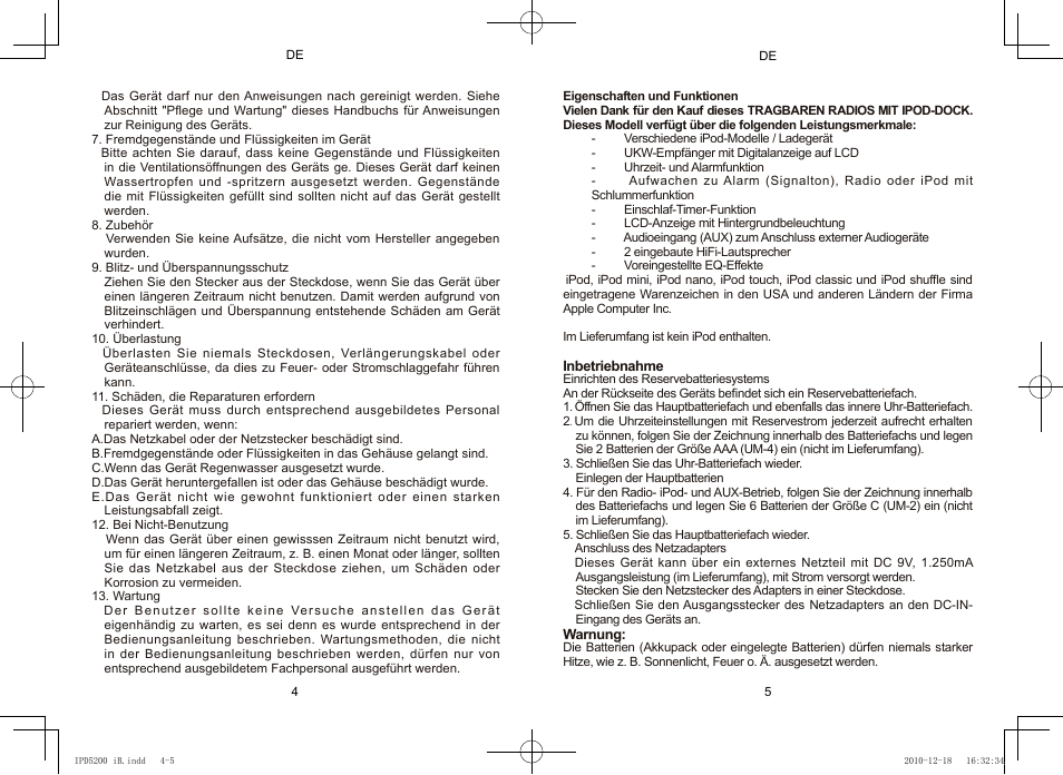 Lenco IPD-5200 User Manual | Page 11 / 40