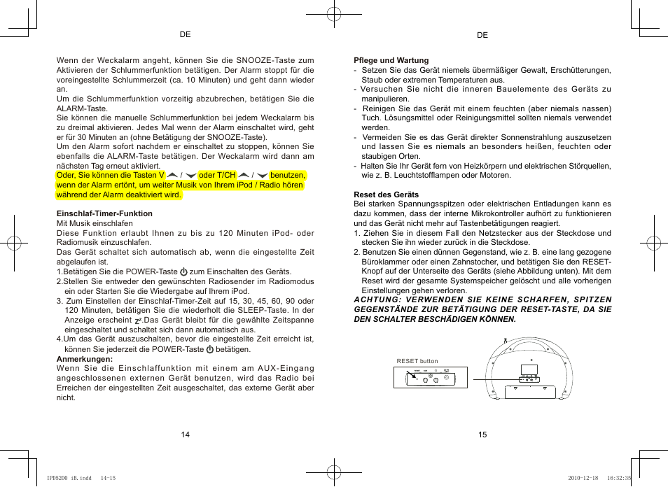 De change | Lenco IPD-5200 User Manual | Page 16 / 40