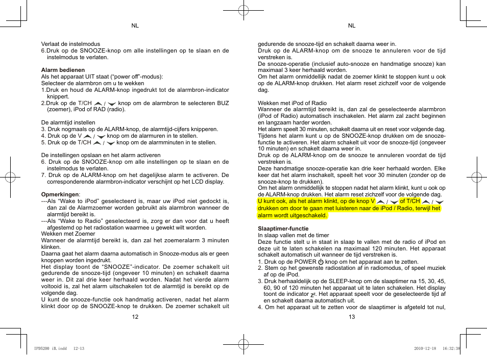 Nl change | Lenco IPD-5200 User Manual | Page 23 / 40