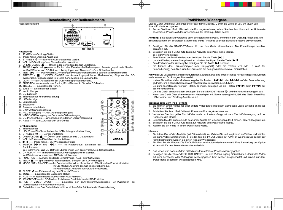 Lenco IPD-9000 User Manual | Page 10 / 30