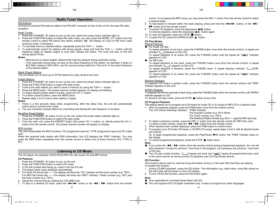 Lenco IPD-9000 User Manual | Page 5 / 30