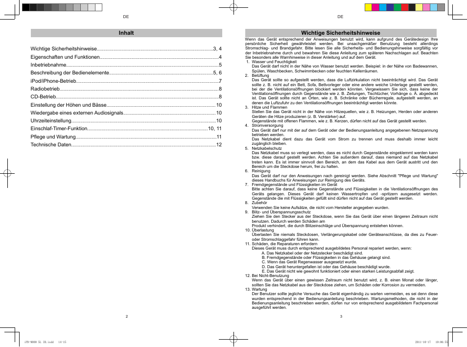 Lenco IPD-9000 User Manual | Page 8 / 30