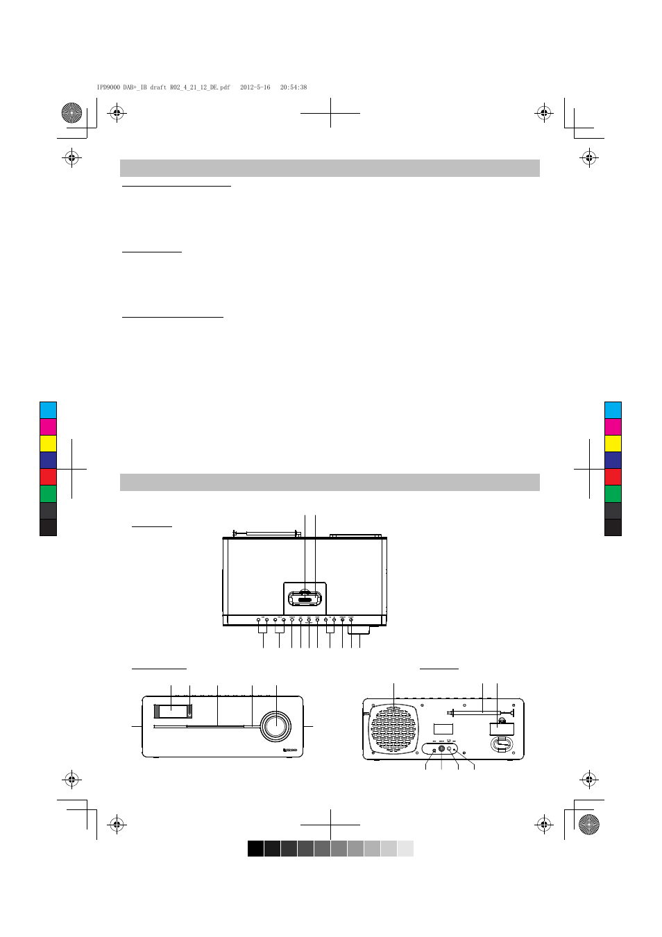 Installation, Tasten und funktionen | Lenco IPD-9000 DAB+ User Manual | Page 19 / 70