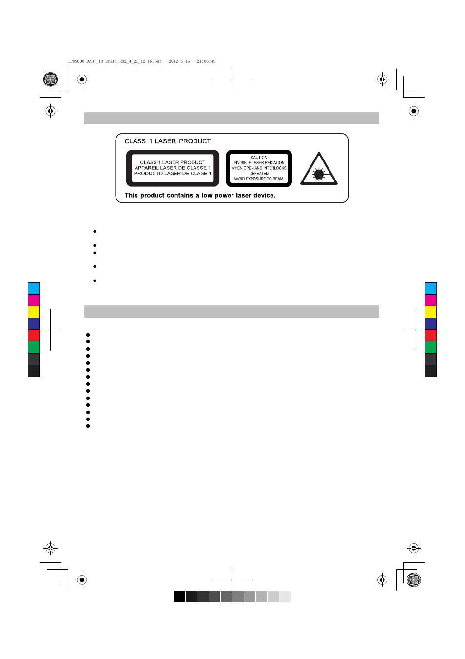 Instructions importantes sur la sécurité, Caractéristiques | Lenco IPD-9000 DAB+ User Manual | Page 46 / 70