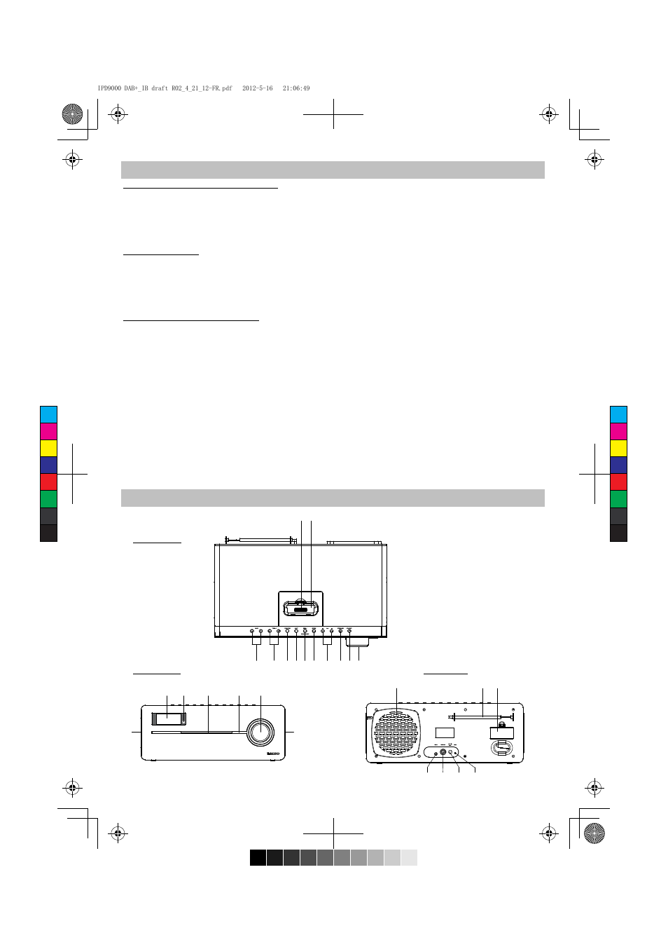 Installation, Description des éléments | Lenco IPD-9000 DAB+ User Manual | Page 47 / 70