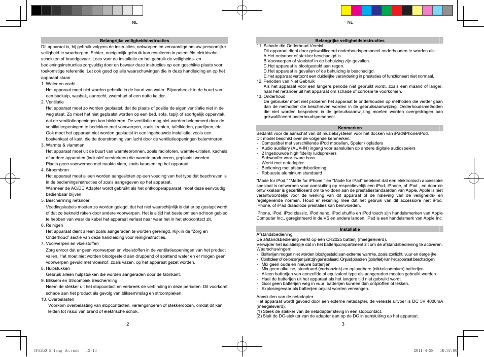 Lenco IPS-260 User Manual | Page 11 / 24