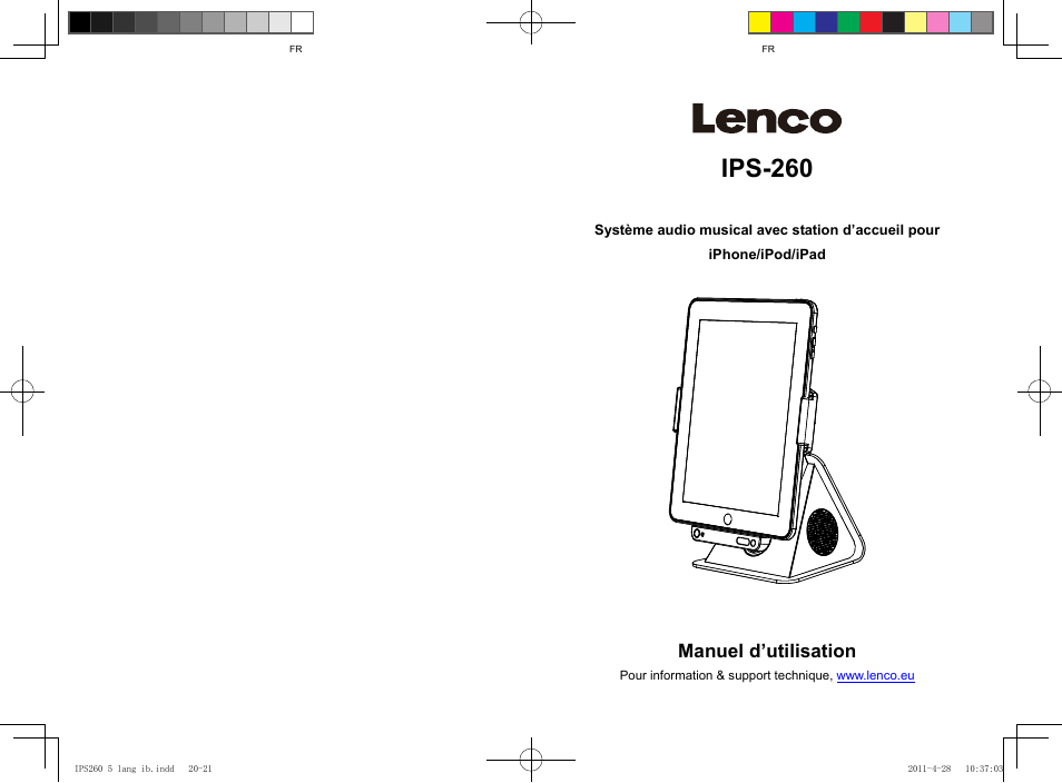 Ips-260, Manuel d’utilisation | Lenco IPS-260 User Manual | Page 15 / 24