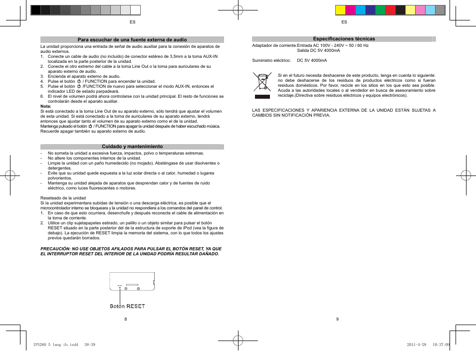 Lenco IPS-260 User Manual | Page 24 / 24