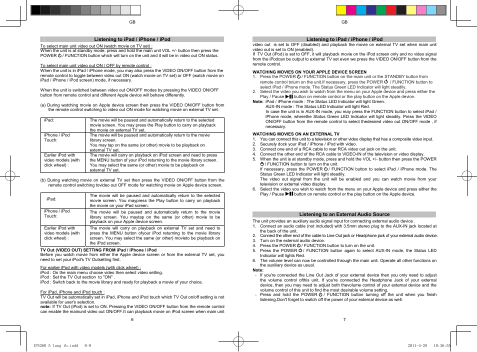 Lenco IPS-260 User Manual | Page 4 / 24