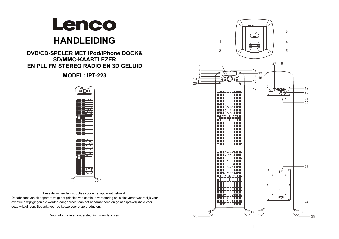 Ib15392-tdp600b-3d-sph8203r-lenco-nl, Handleiding | Lenco IPT-22 DVD User Manual | Page 25 / 30