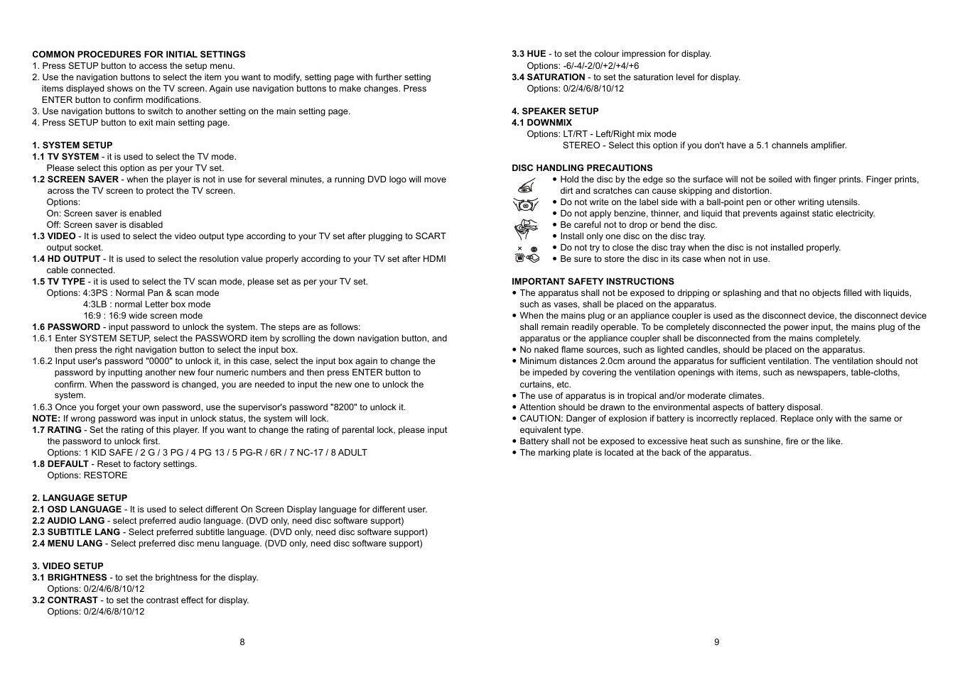Lenco IPT-22 DVD User Manual | Page 5 / 30