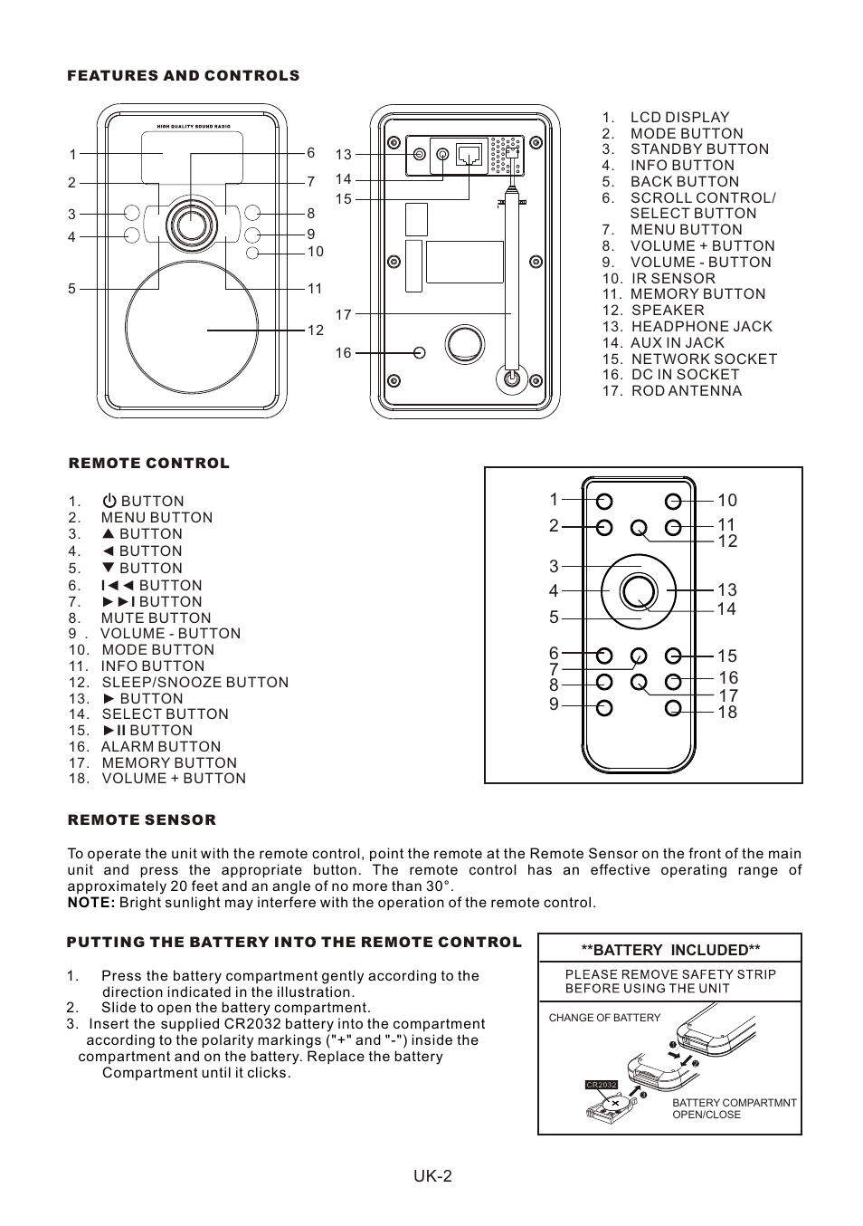 頁面 3 | Lenco IR-2002 User Manual | Page 3 / 57