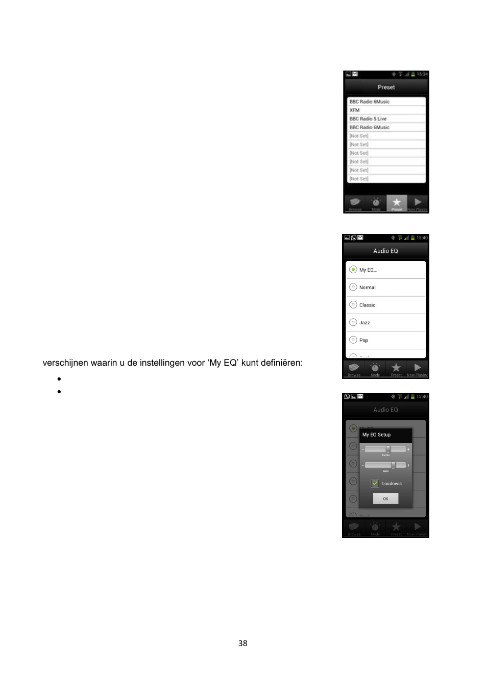 5 voorkeurszenders afspelen, 6 een equalizermodus selecteren | Lenco IR-2002 User Manual | Page 39 / 49