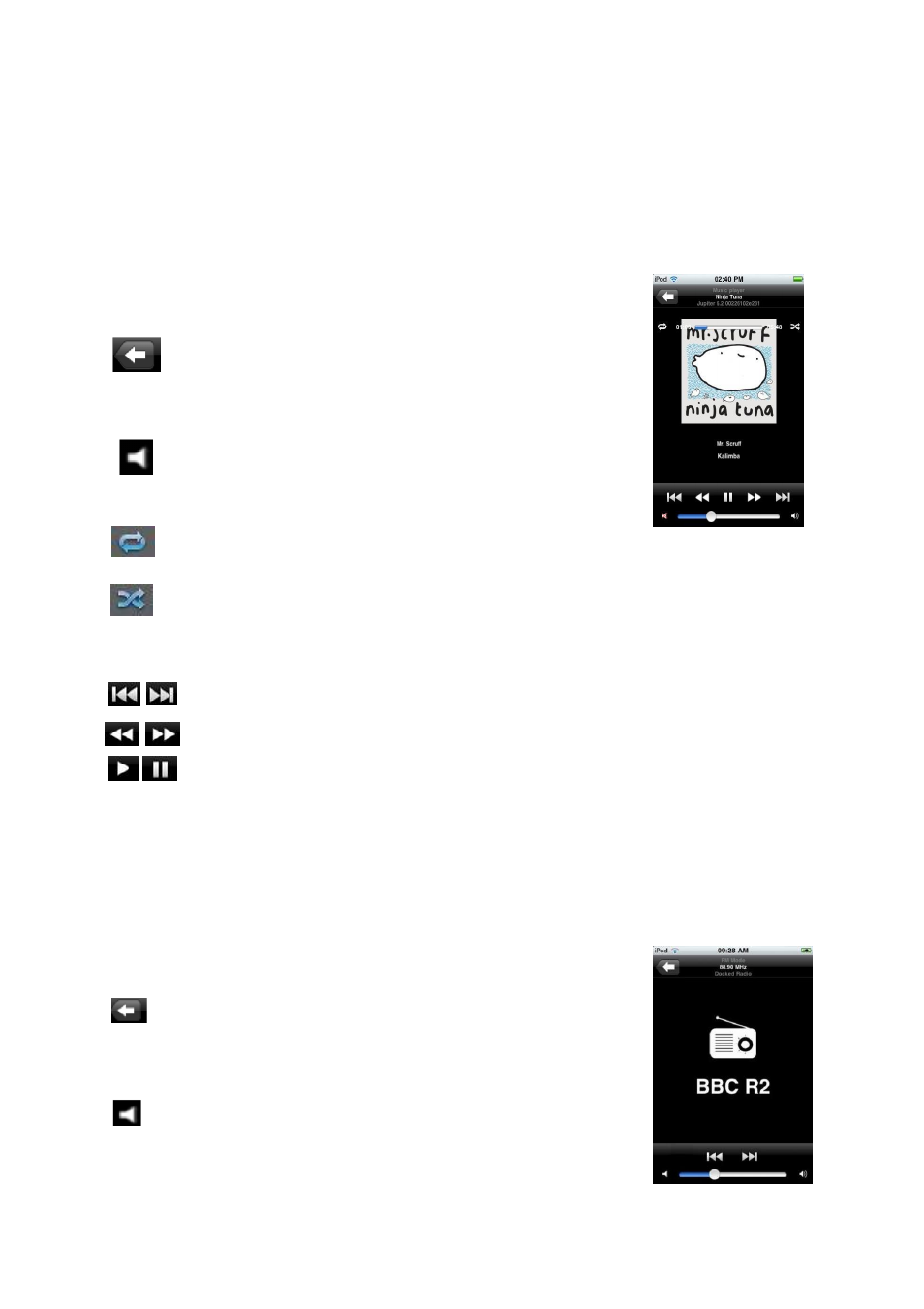 2 reproductor de música, 3 radio fm | Lenco IR-2002 User Manual | Page 51 / 54