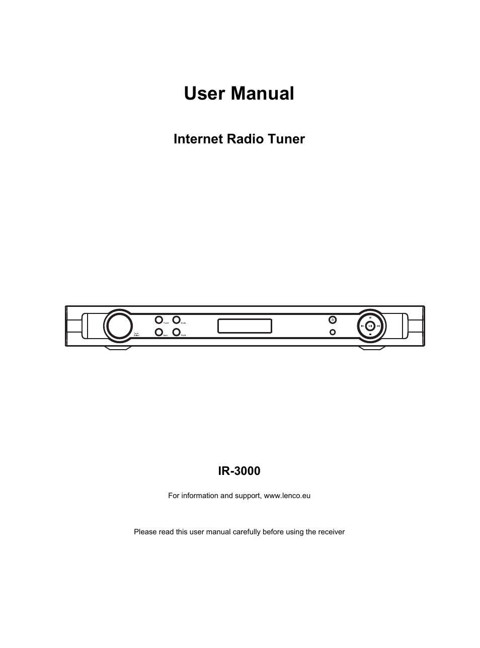 Lenco IR-3000 User Manual | 18 pages