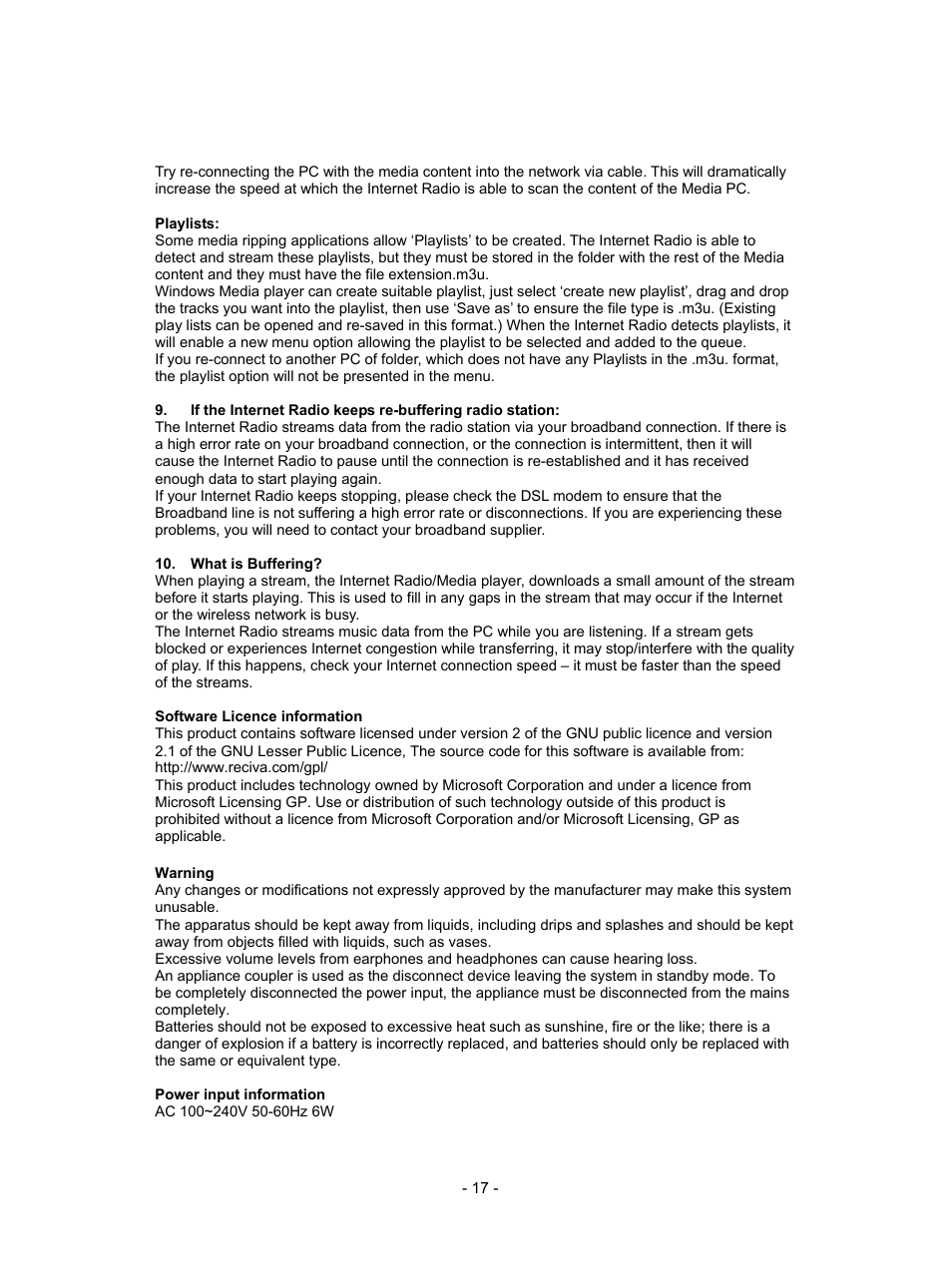 Lenco IR-3000 User Manual | Page 17 / 18