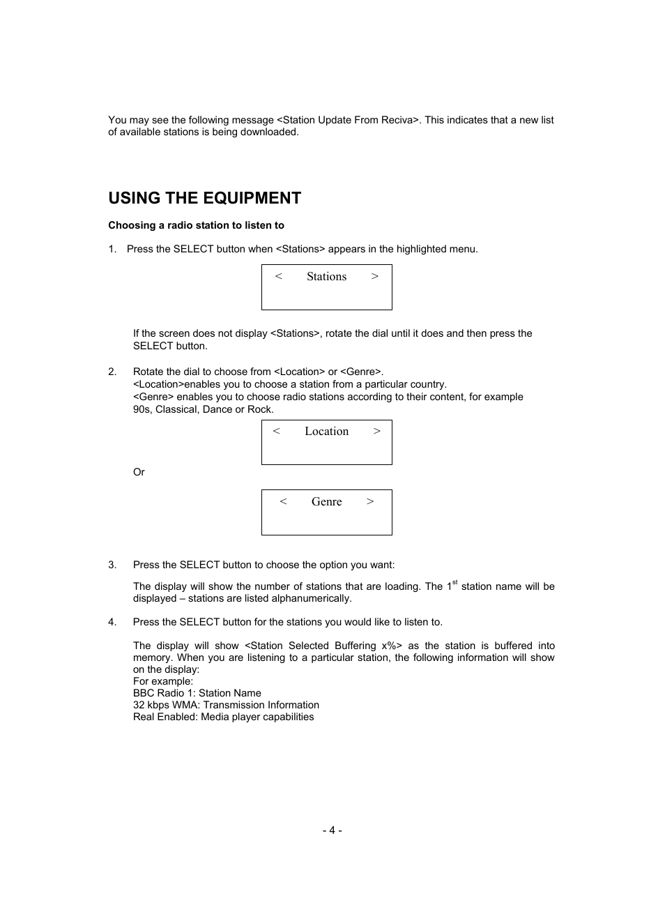 Using the equipment | Lenco IR-3000 User Manual | Page 5 / 18