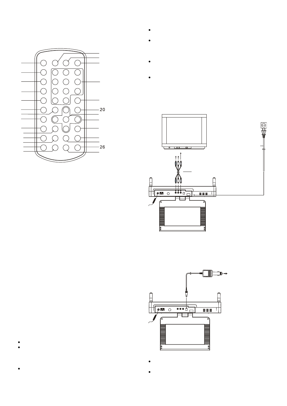 Basic connection, Connecting to a stereo tv set, Connecting to a car adaptor | Lenco KDV-310 User Manual | Page 4 / 10