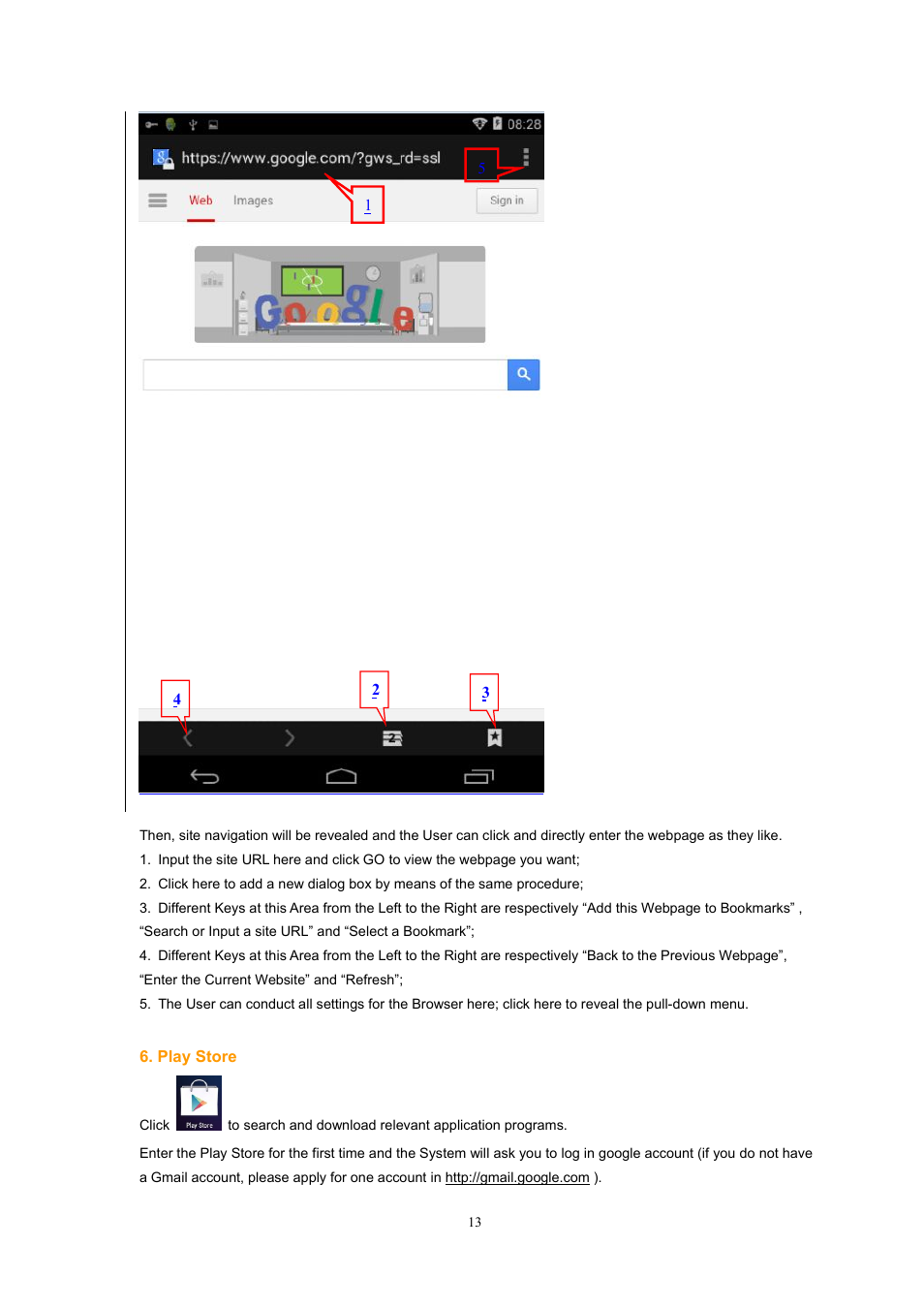 Play store | Lenco Kidztab-520 mini User Manual | Page 13 / 29