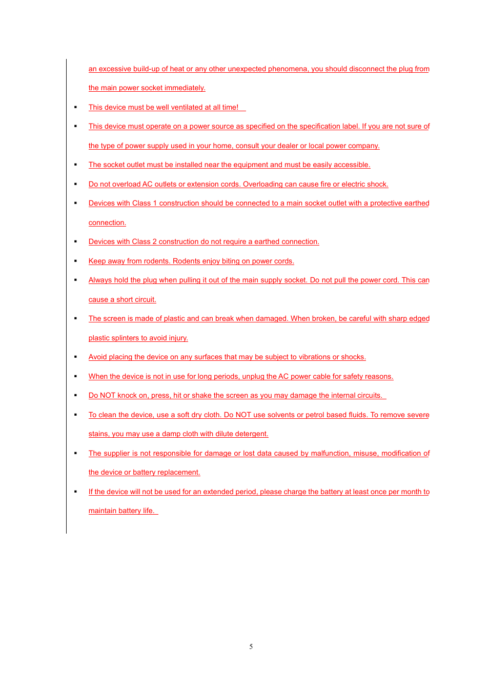 Lenco Kidztab-520 mini User Manual | Page 5 / 29