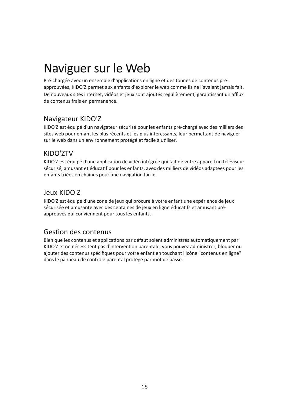 Naviguer sur le web | Lenco Kidztab-520 mini User Manual | Page 16 / 21