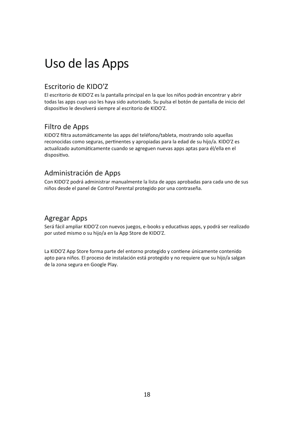 Uso de las apps | Lenco Kidztab-520 mini User Manual | Page 19 / 21