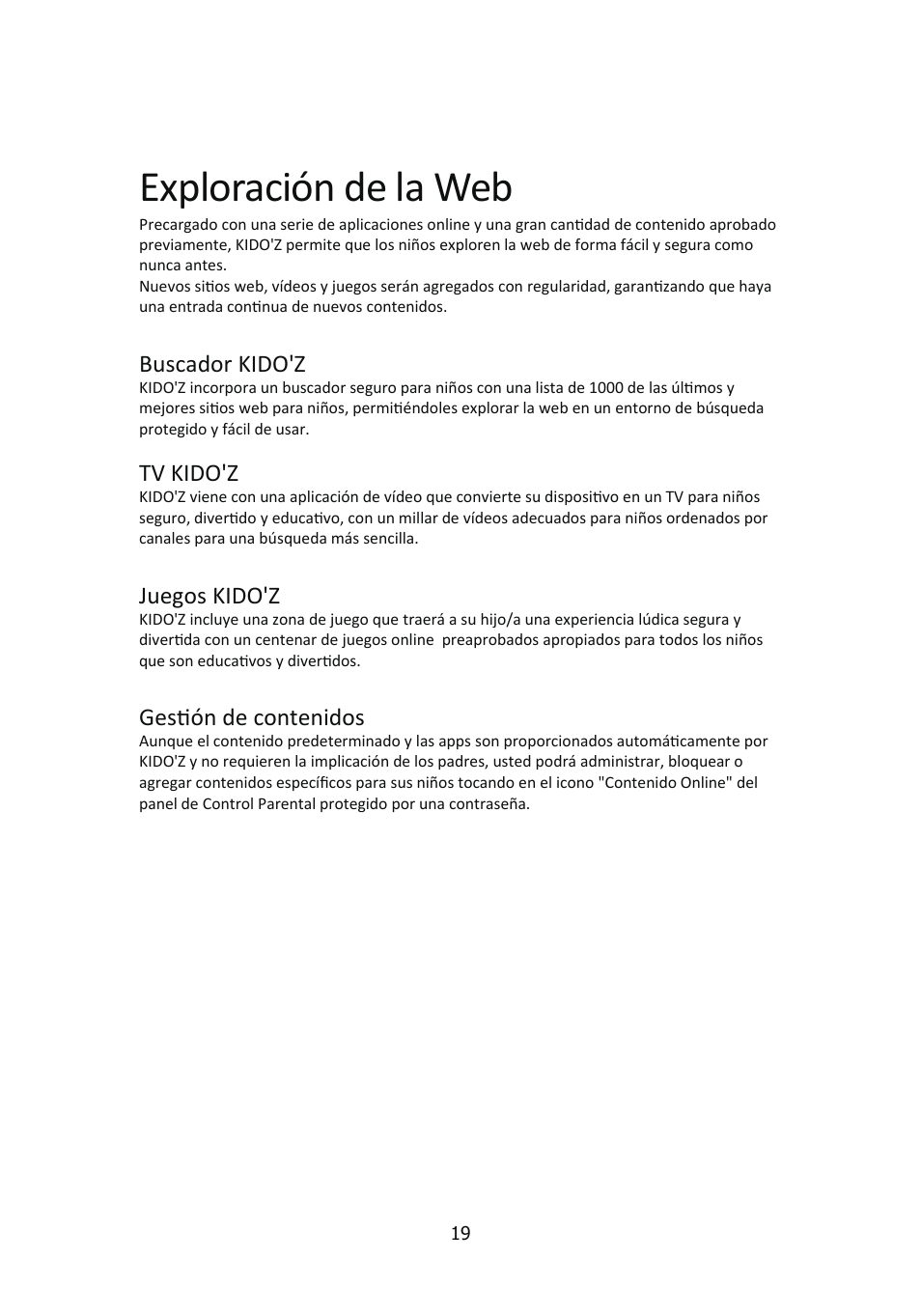 Exploración de la web | Lenco Kidztab-520 mini User Manual | Page 20 / 21