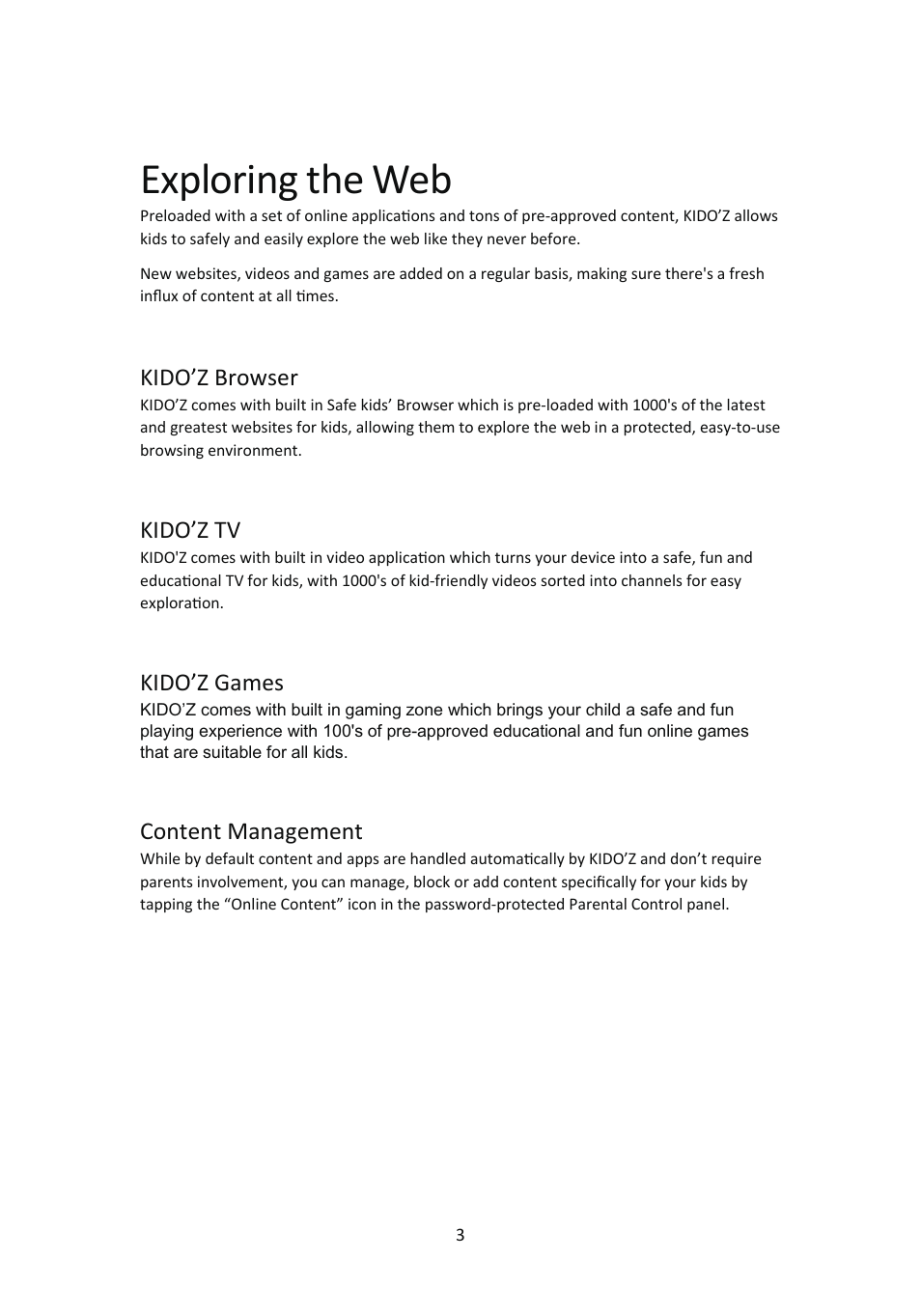 Exploring the web | Lenco Kidztab-520 mini User Manual | Page 4 / 21