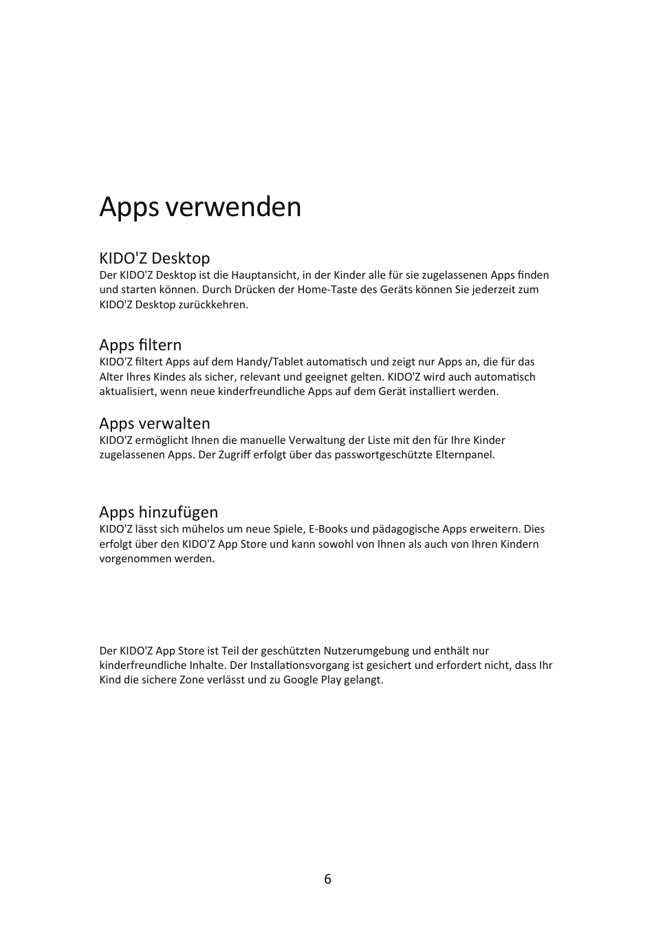 Apps verwenden | Lenco Kidztab-520 mini User Manual | Page 7 / 21