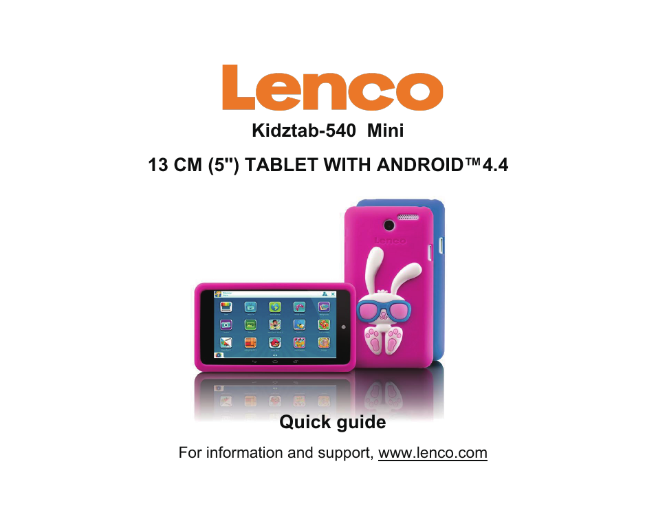 Lenco Kidztab-540 mini User Manual | 4 pages