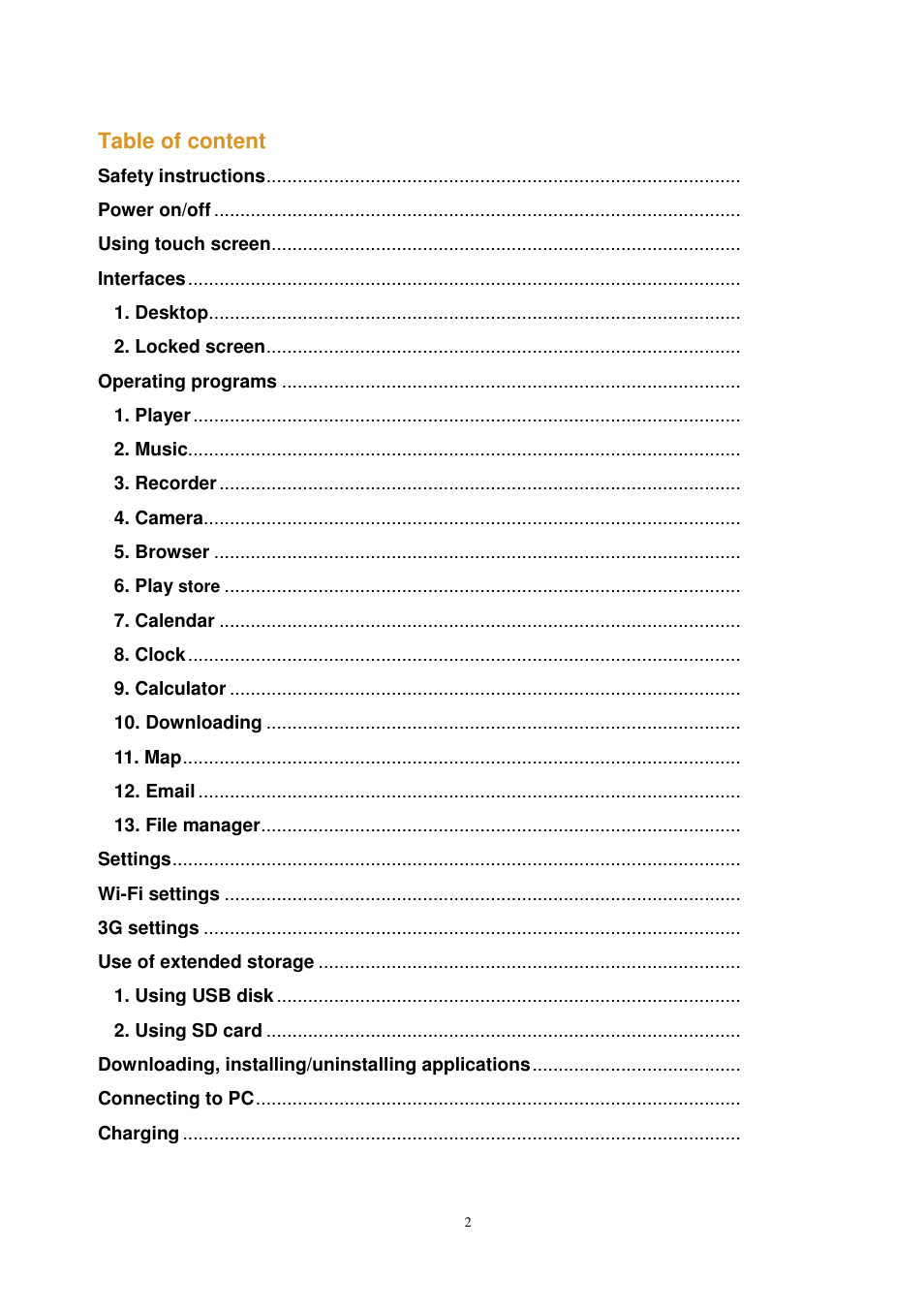 Lenco KidzTab-70 User Manual | Page 2 / 24