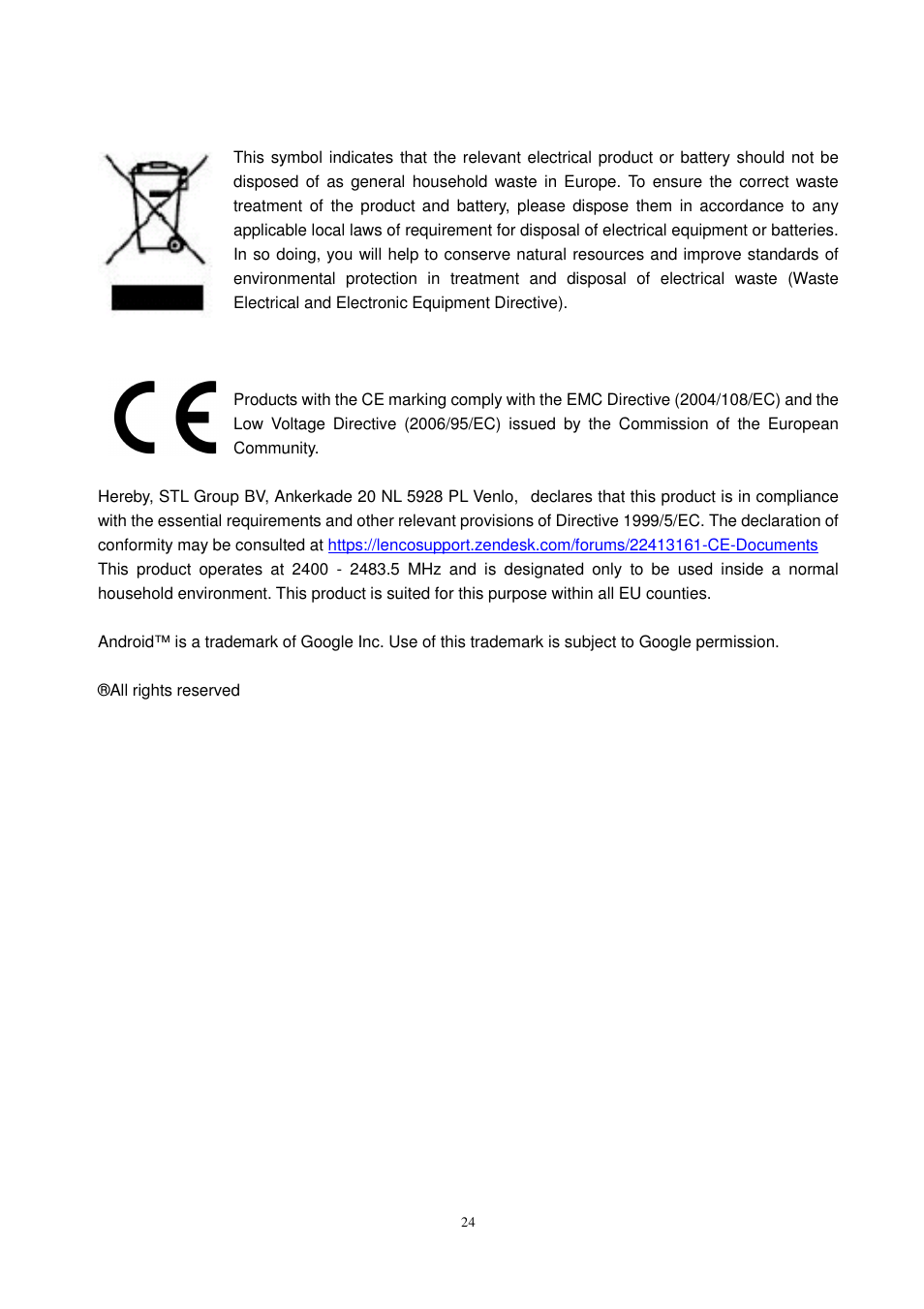 Lenco KidzTab-70 User Manual | Page 24 / 24