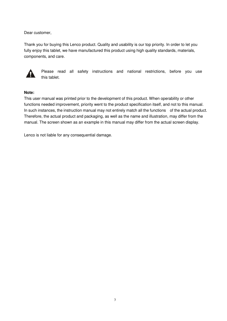 Lenco KidzTab-70 User Manual | Page 3 / 24