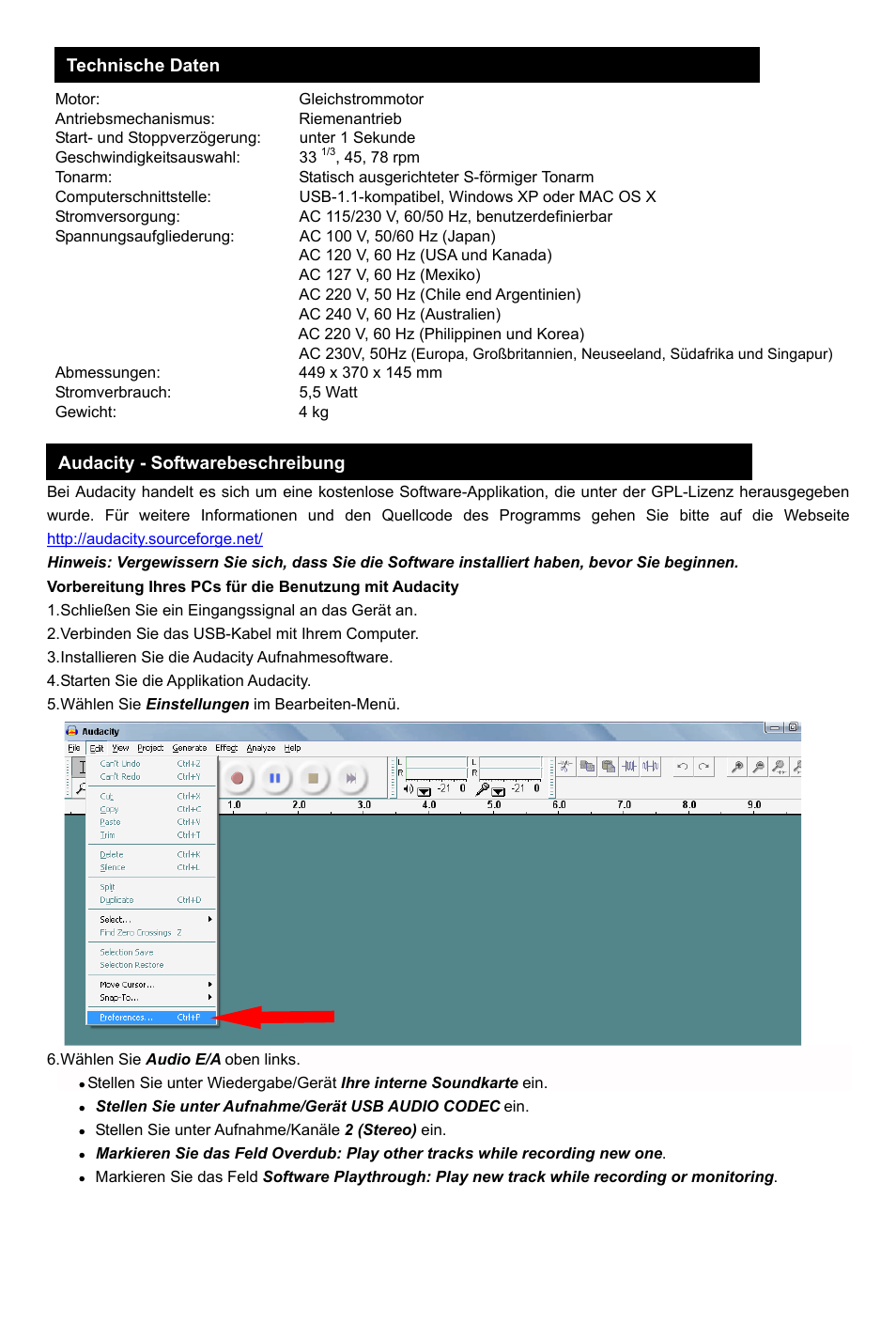 Lenco L-81 USB User Manual | Page 14 / 40